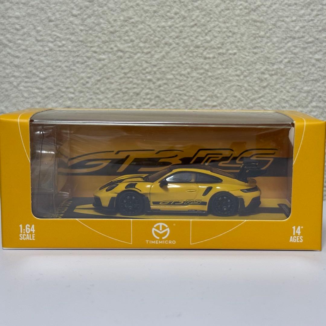 ポルシェ992 GT3RS 1/64ミニカー イエローPORSCHE