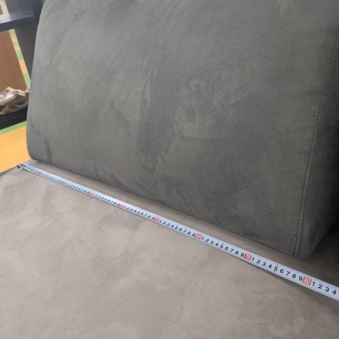 グレー スエード アイランドソファセット