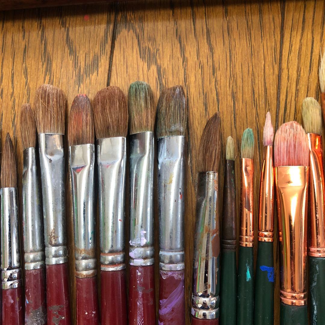 名村油彩筆25本ラファエル・レンブラント・刷毛【34本セット】オイル3本セット