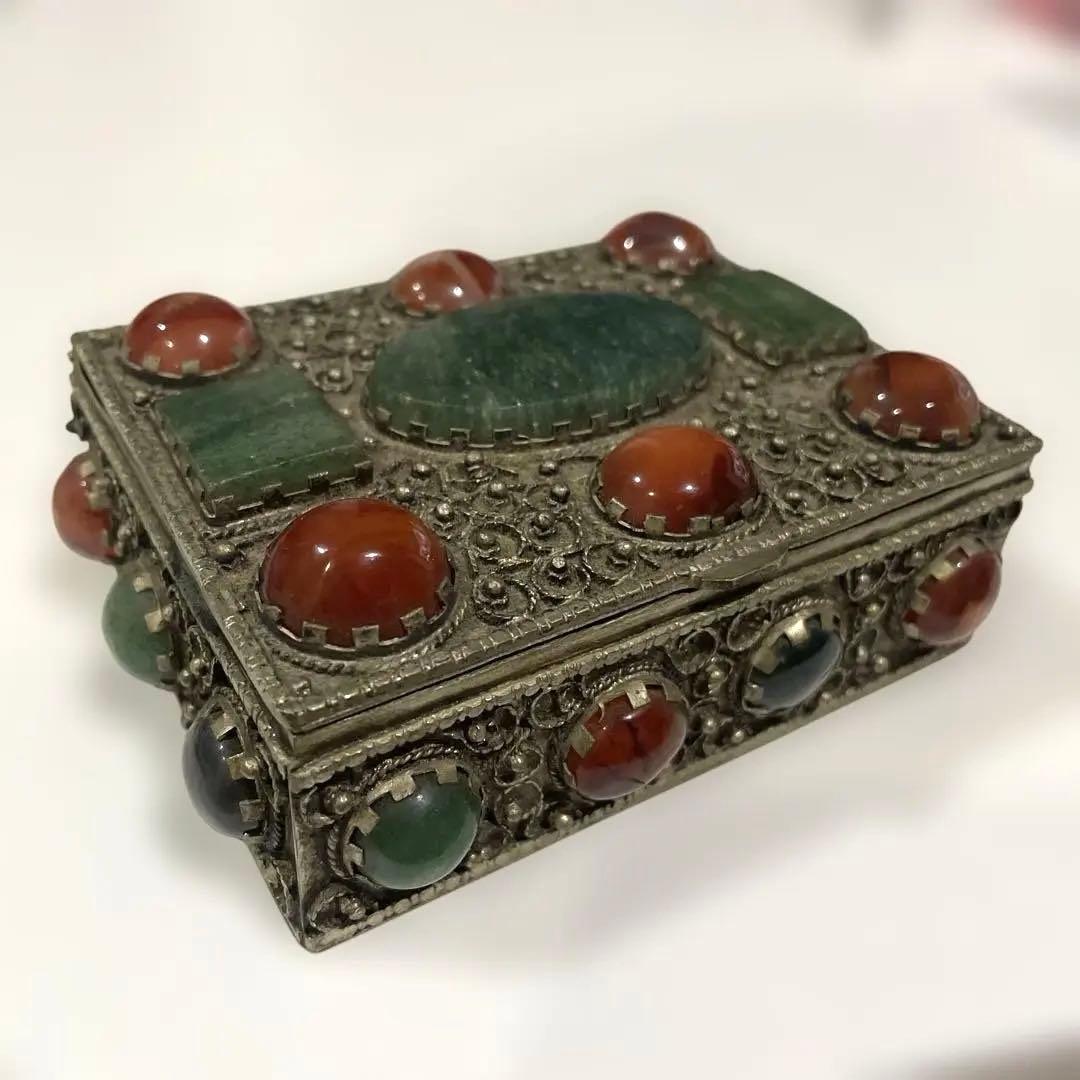 インド製 アンティーク 小物入れ 宝石箱