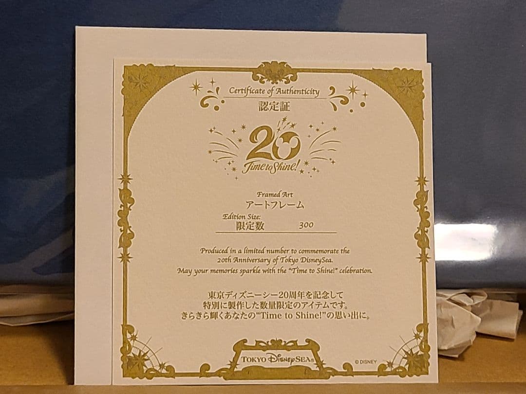 ディズニーシー　20周年　アートフレーム