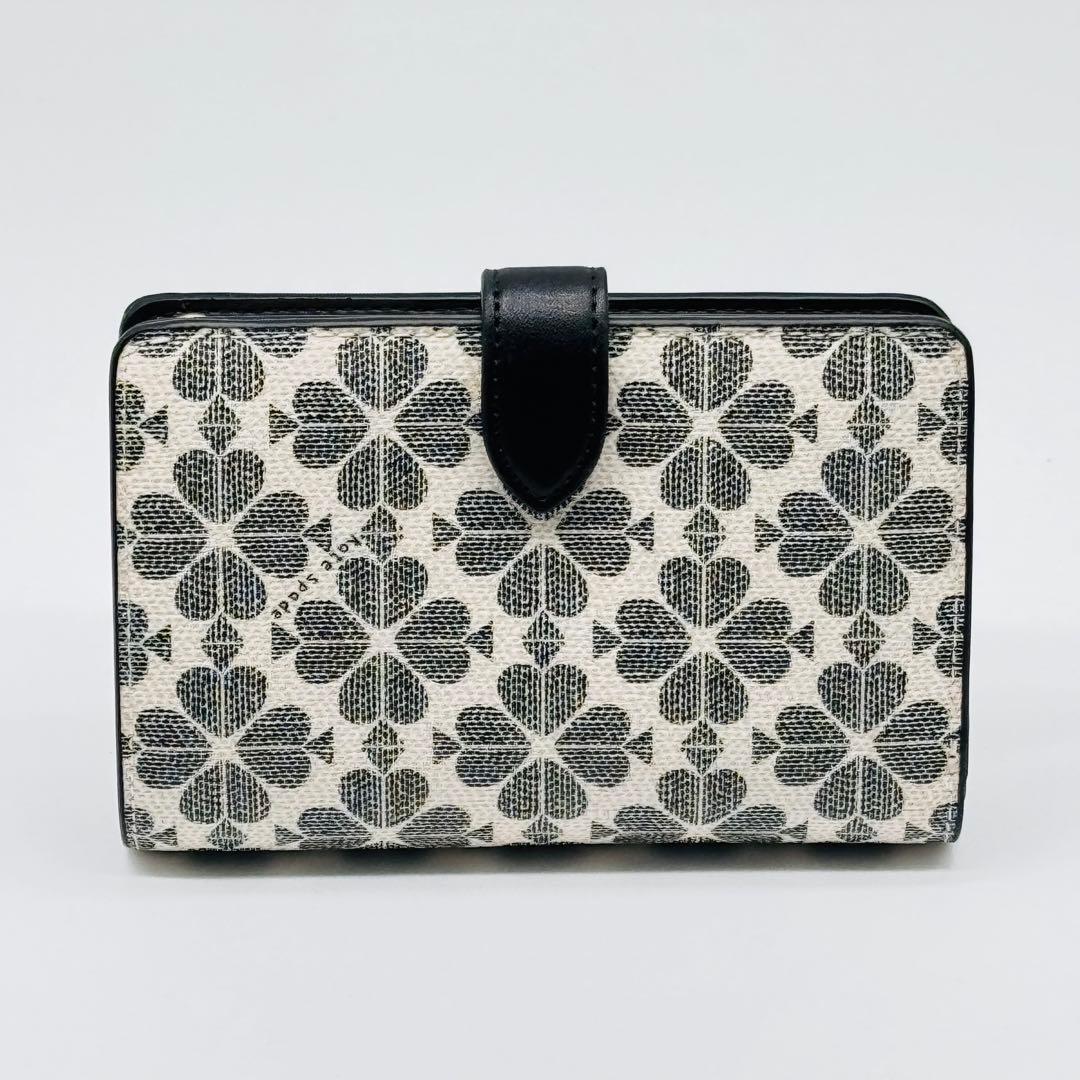 新品ケイトスペードスペード フラワーキャンバスミディアムコンパクトウォレット