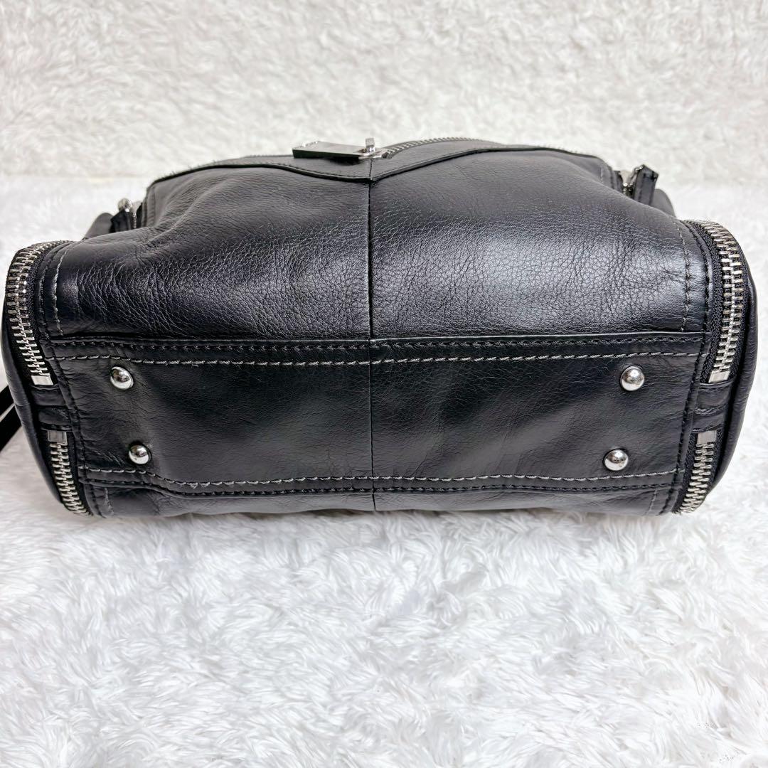 DIESEL ディーゼル レザー 2WAY ハンドバッグ ショルダー 黒