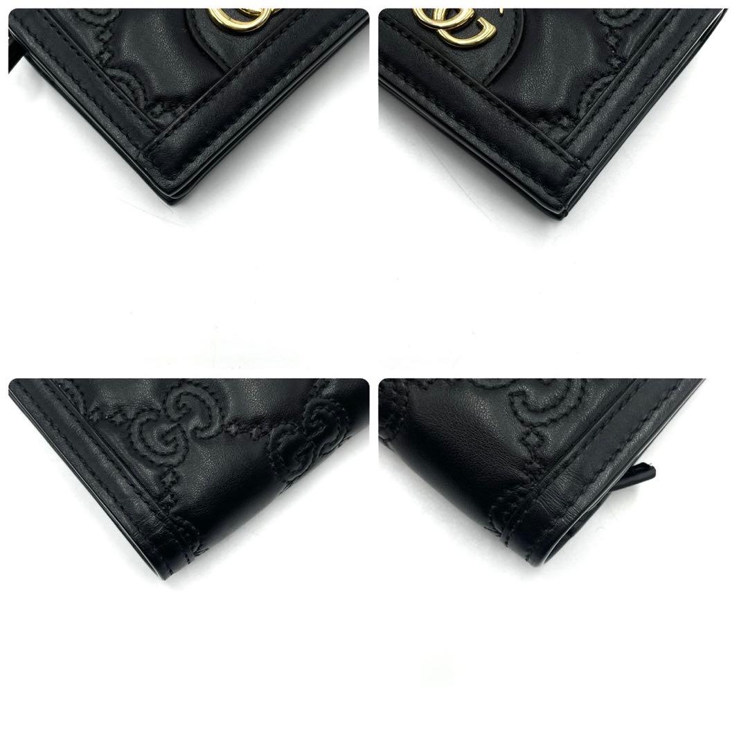 未使用級/現行モデル● グッチ 折り財布 二つ折り GG マトラッセ レザー