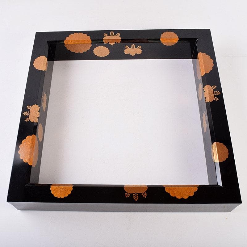 茶道具　加賀蒔絵師　細川司光作　高台寺蒔絵　炉縁　共箱　V　8427A