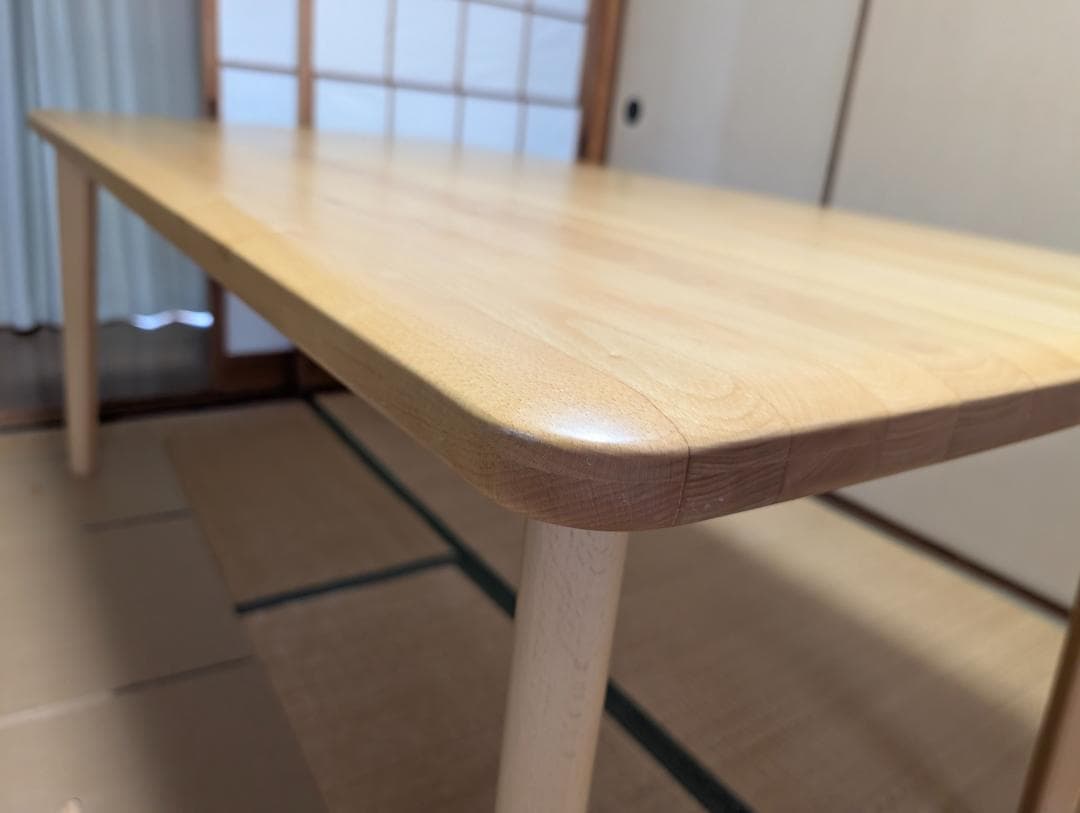 ニトリNコレクション天然木ダイニングテーブル　幅1650×奥行850×高さ700