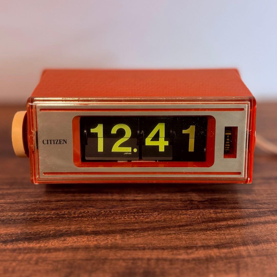 【メンテ済み・動作正常】CITIZENパタパタ時計 リーフタイム014