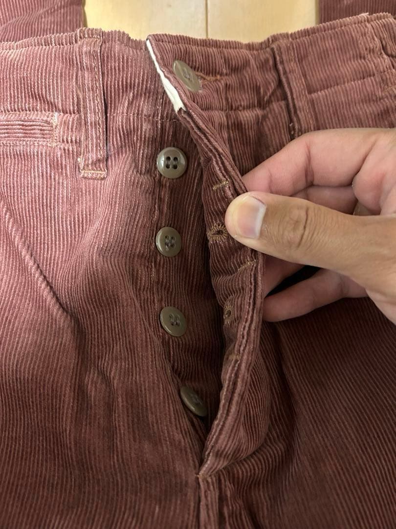 値下げ　新品未使用　トイズマッコイ コーデュロイ チノパン バーガンディ