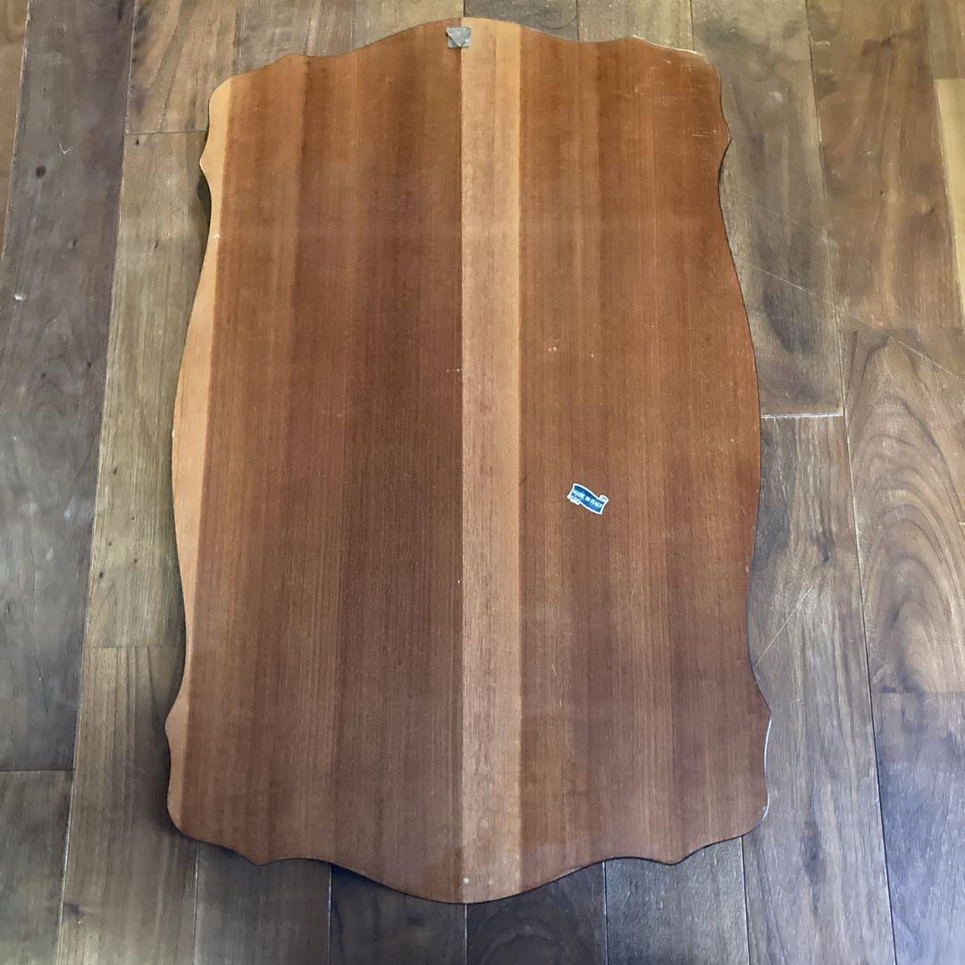 ヨーロッパアンティーク　壁掛鏡　大型　イタリア製　オーバル型　ヴィンテージ