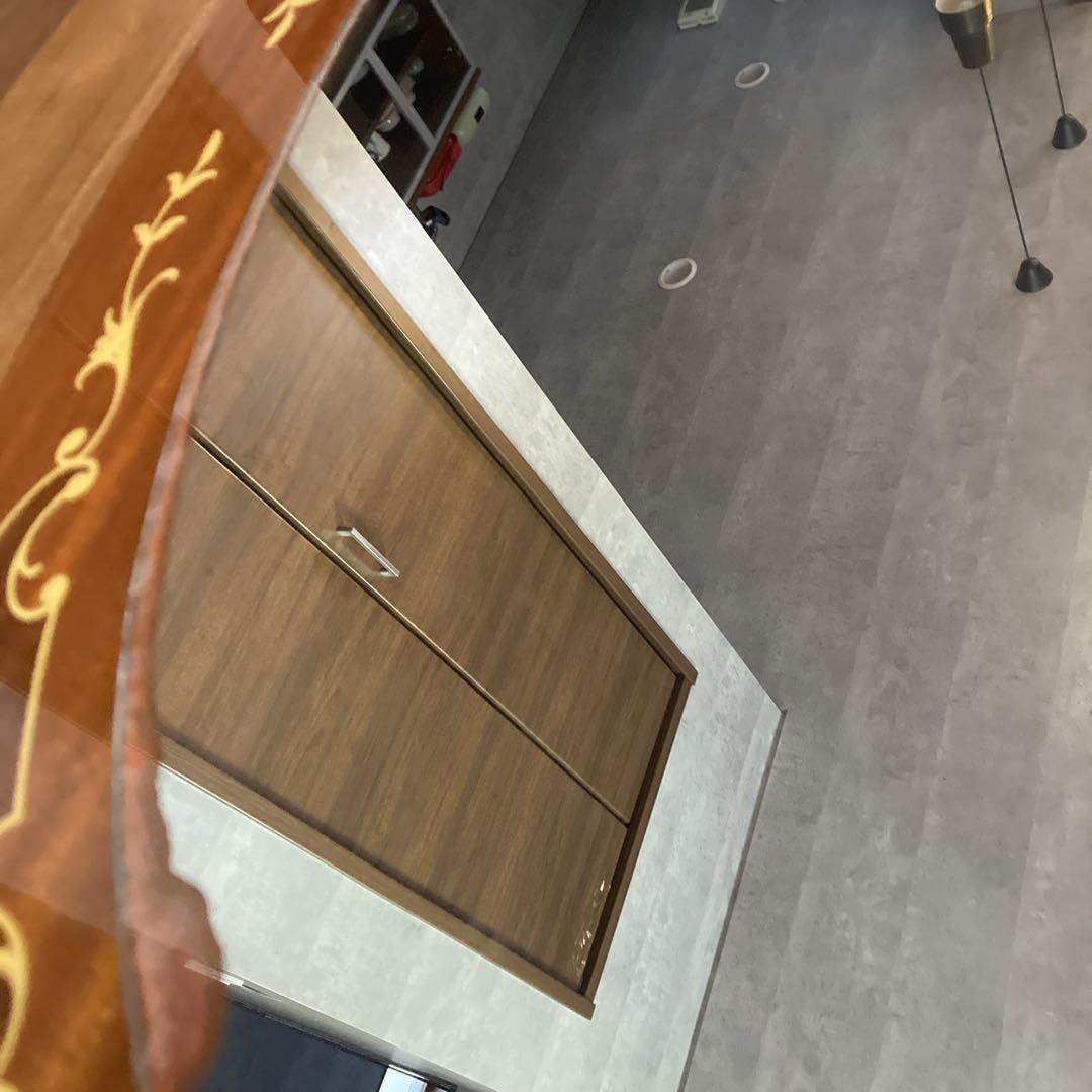 ヨーロッパアンティーク　壁掛鏡　大型　イタリア製　オーバル型　ヴィンテージ