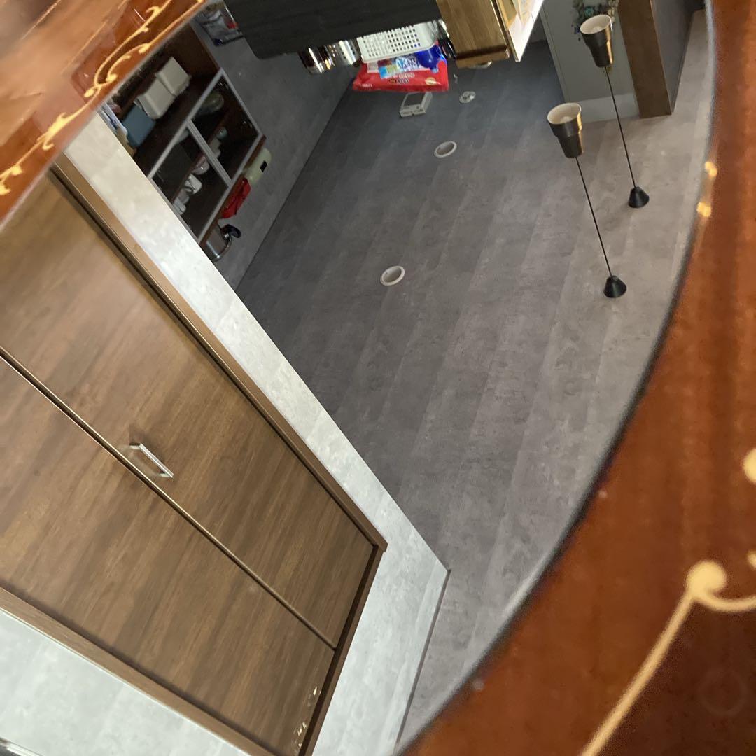 ヨーロッパアンティーク　壁掛鏡　大型　イタリア製　オーバル型　ヴィンテージ