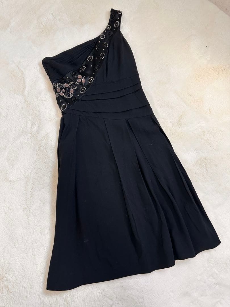 DIOR ワンショルダー ドレス ブラック 36