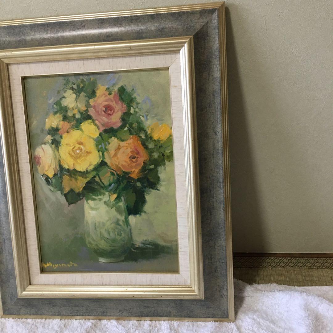 油絵手描き作品花