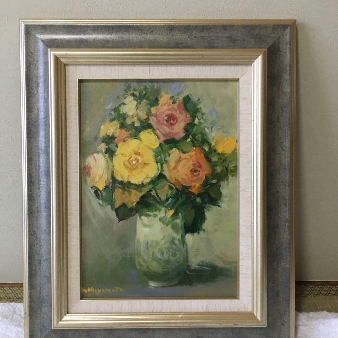 油絵手描き作品花