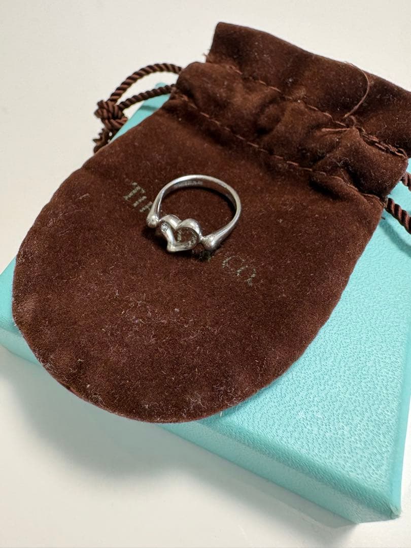 【美品】ティファニー　Tiffany & Co　オープンハートダイヤリング