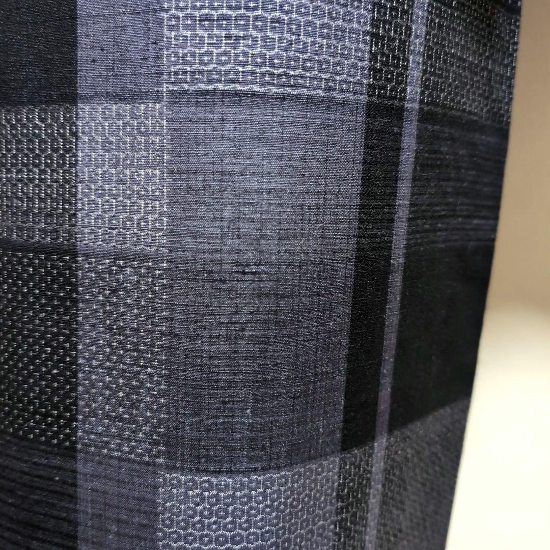 専用 未使用 単衣 胴抜き 本場結城紬 亀甲100 格子東京青山ゑり華 証紙