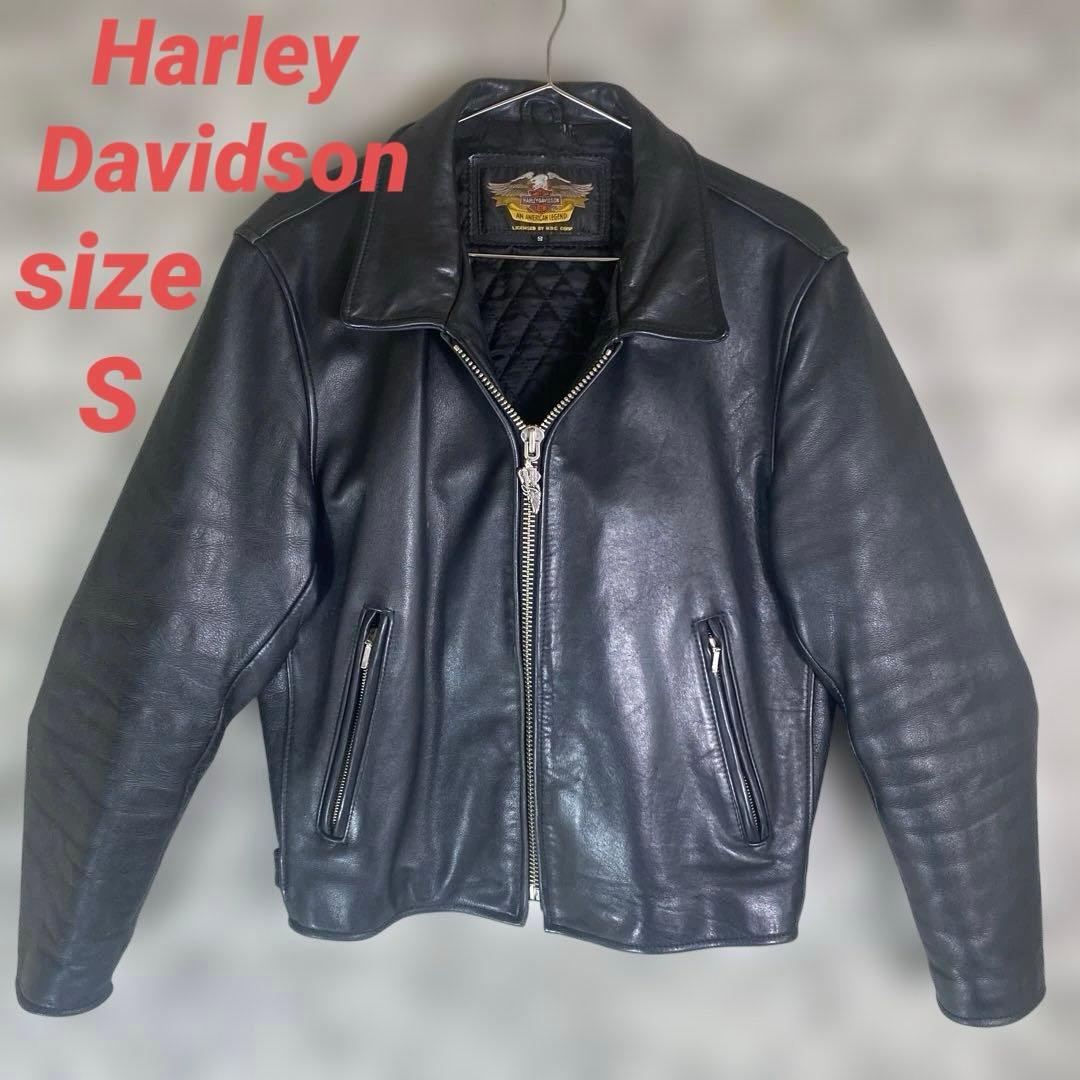 美品　ハーレーダビッドソン　シングル ライダージャケット　レザージャケット 黒