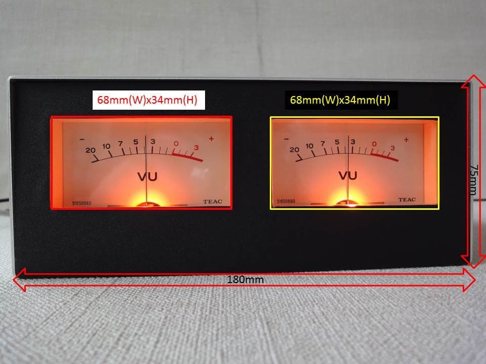 自作ステレオVUメーター194号機（TEACワイドタイプ大型）
