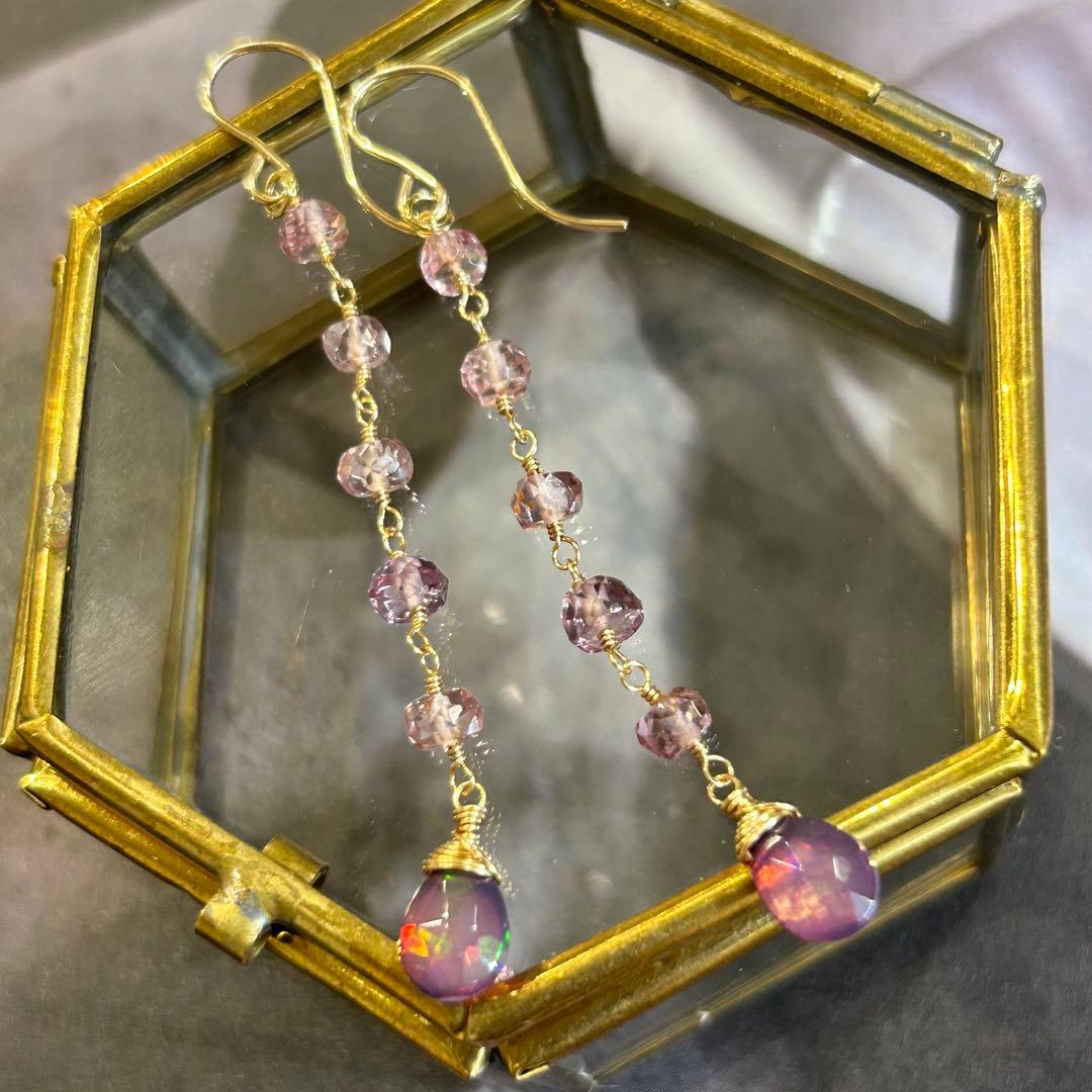 専用✳︎14kgf マラヤガーネット　ドラゴンガーネット　ブレスレットとピアス