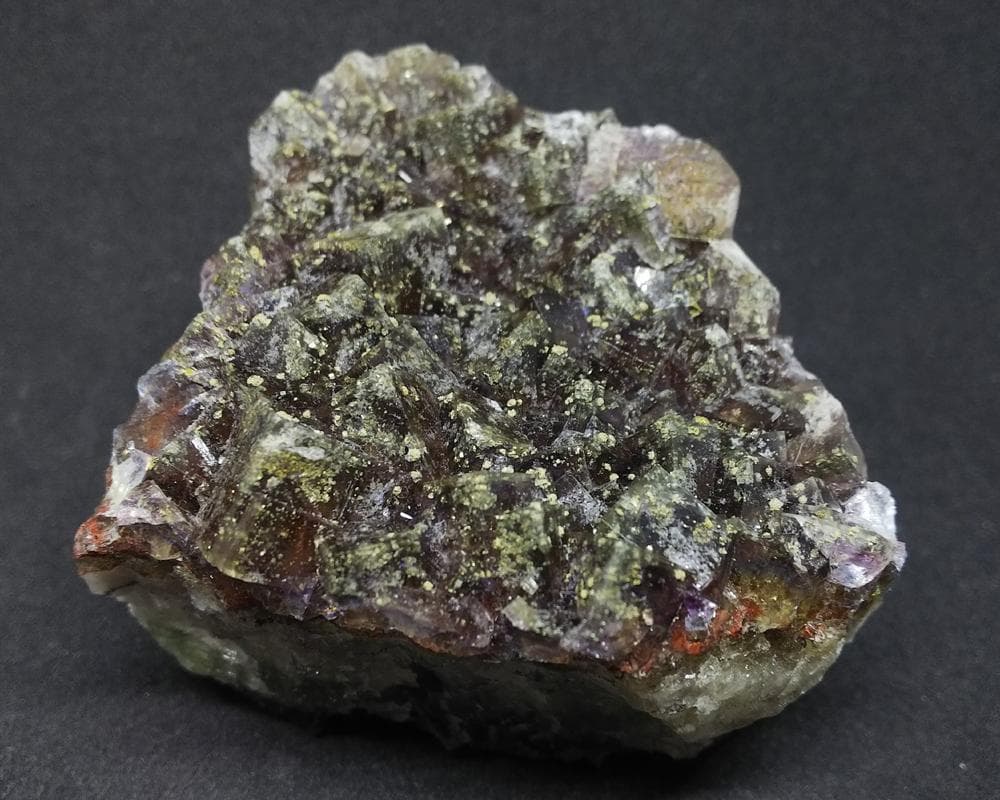 284 マルチカラー フローライト＆キャルコパイライト ドイツ産