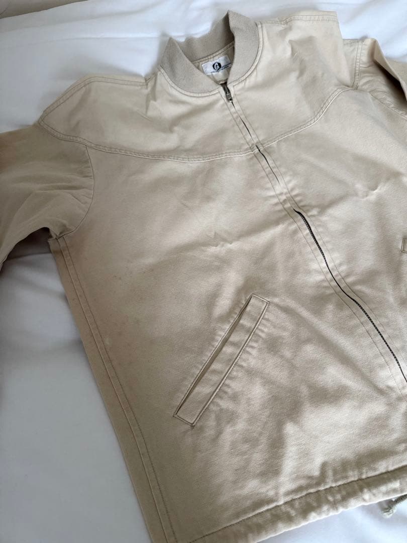 90s GOODENOUGH キャップショルダージャケット ベージュ S