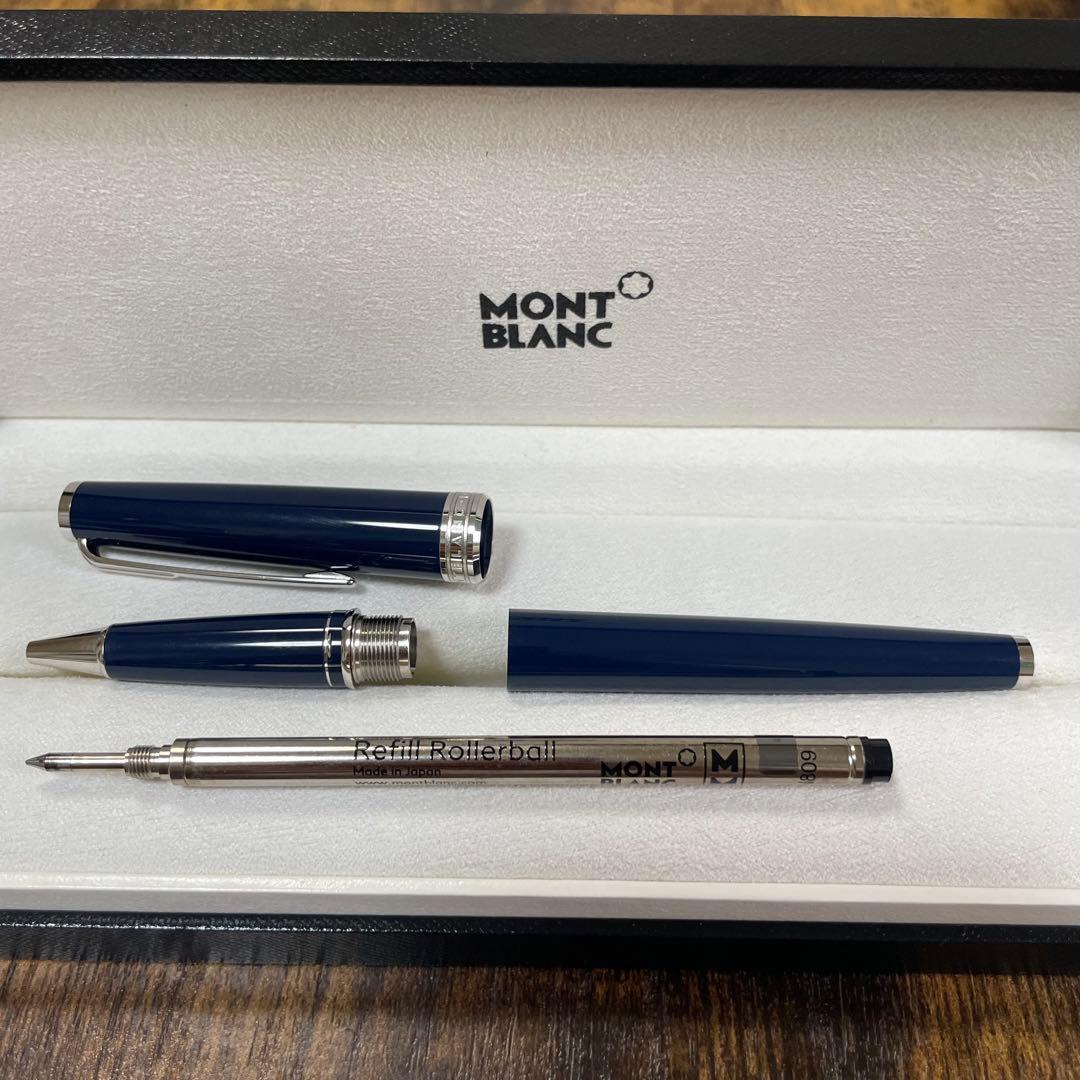 美品☆即筆記可☆モンブラン PIX　ローラーボール　キャップ式　ネイビー