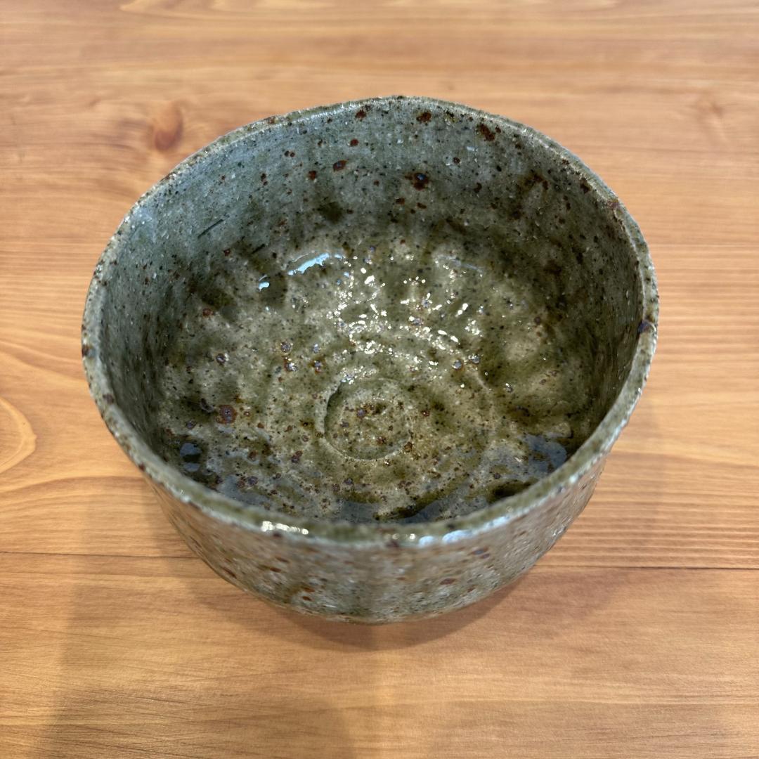 1点物　やちむん　沖縄 大嶺工房　大嶺實清 作　灰釉抹茶茶碗