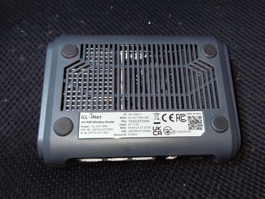 GL.iNet GL-AXT1800 無線LANルーター 本体