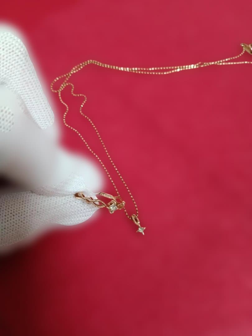 【agate】K10ダイヤモンドリング