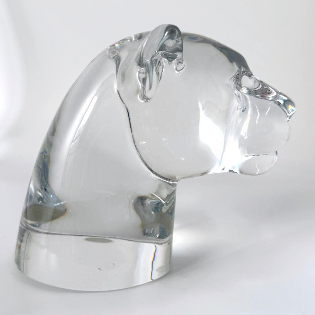 【バカラ】動物 パンサー 置物 インテリア★美品★金運