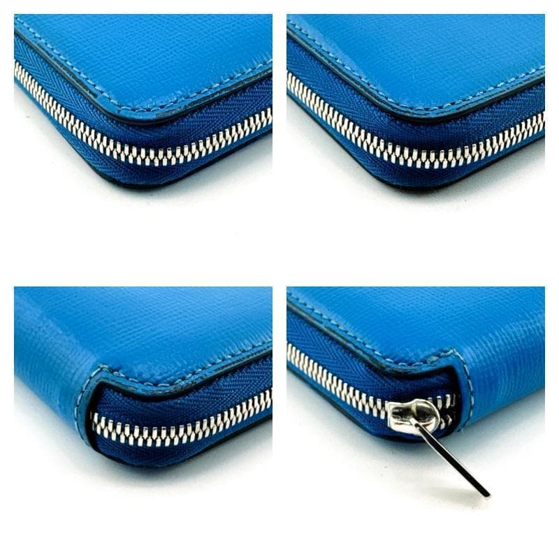 【即購入OK・正規品】Valextra ブルー ジップウォレット レザー 財布★