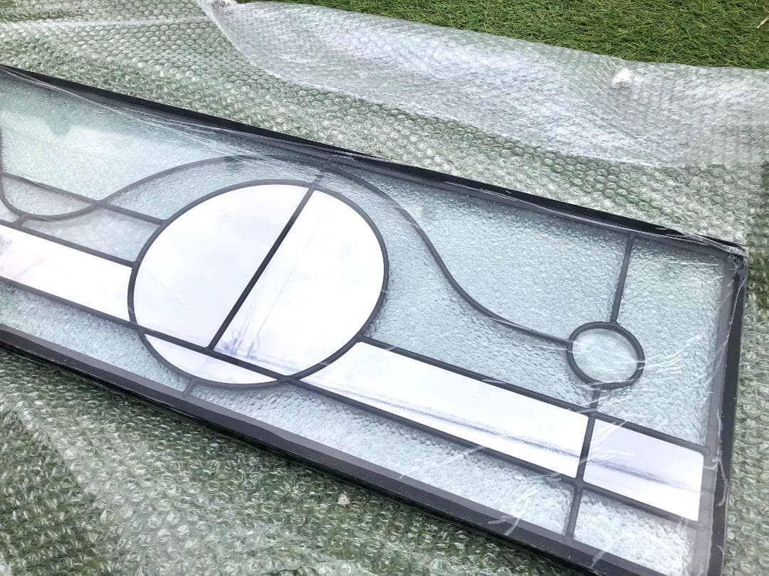 大型 ステンドグラスパネル 三重構造 高性能 住宅 玄関ドアリフォーム用 DIY