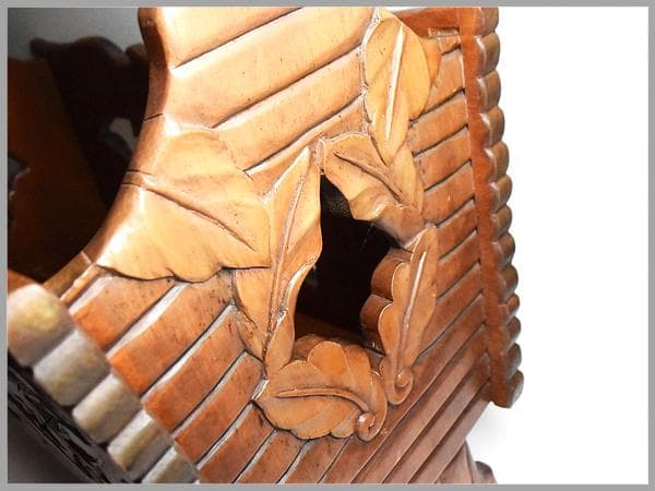 ■ 昭和レトロ　木彫り マガジンラック レトロ ■