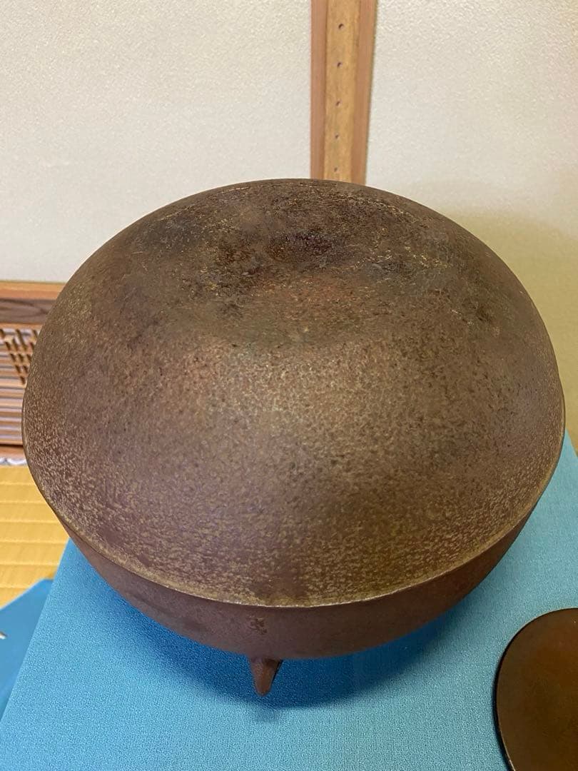 ⭐️本日限定⭐️茶道具/炉釜　真形釜　菊桐