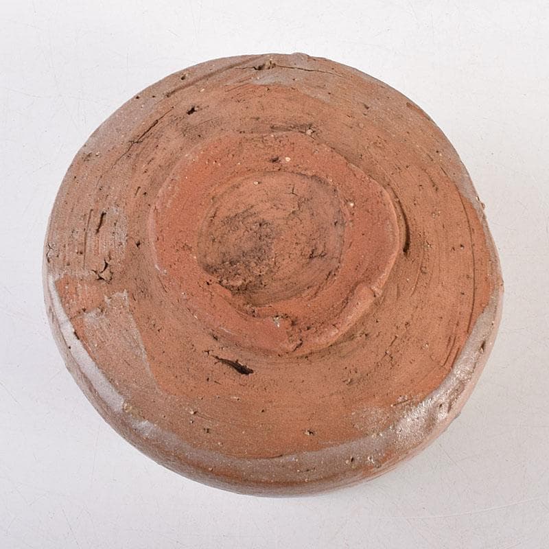 茶道具　徳川中期　織部焼　鳴海織部　沓形茶碗　時代箱　V　R8558