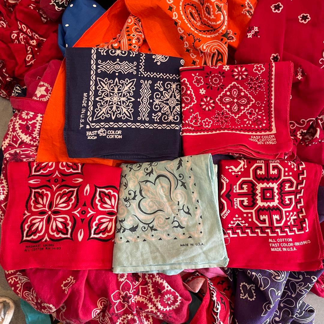 バンダナ　30枚　まとめ売り　ALL USA製　60~00s ビンテージ