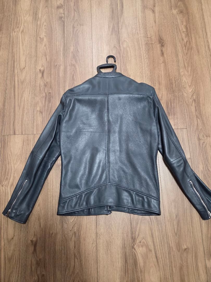 UNITED TOKYO シングルライダースジャケット グレーネイビー サイズ3