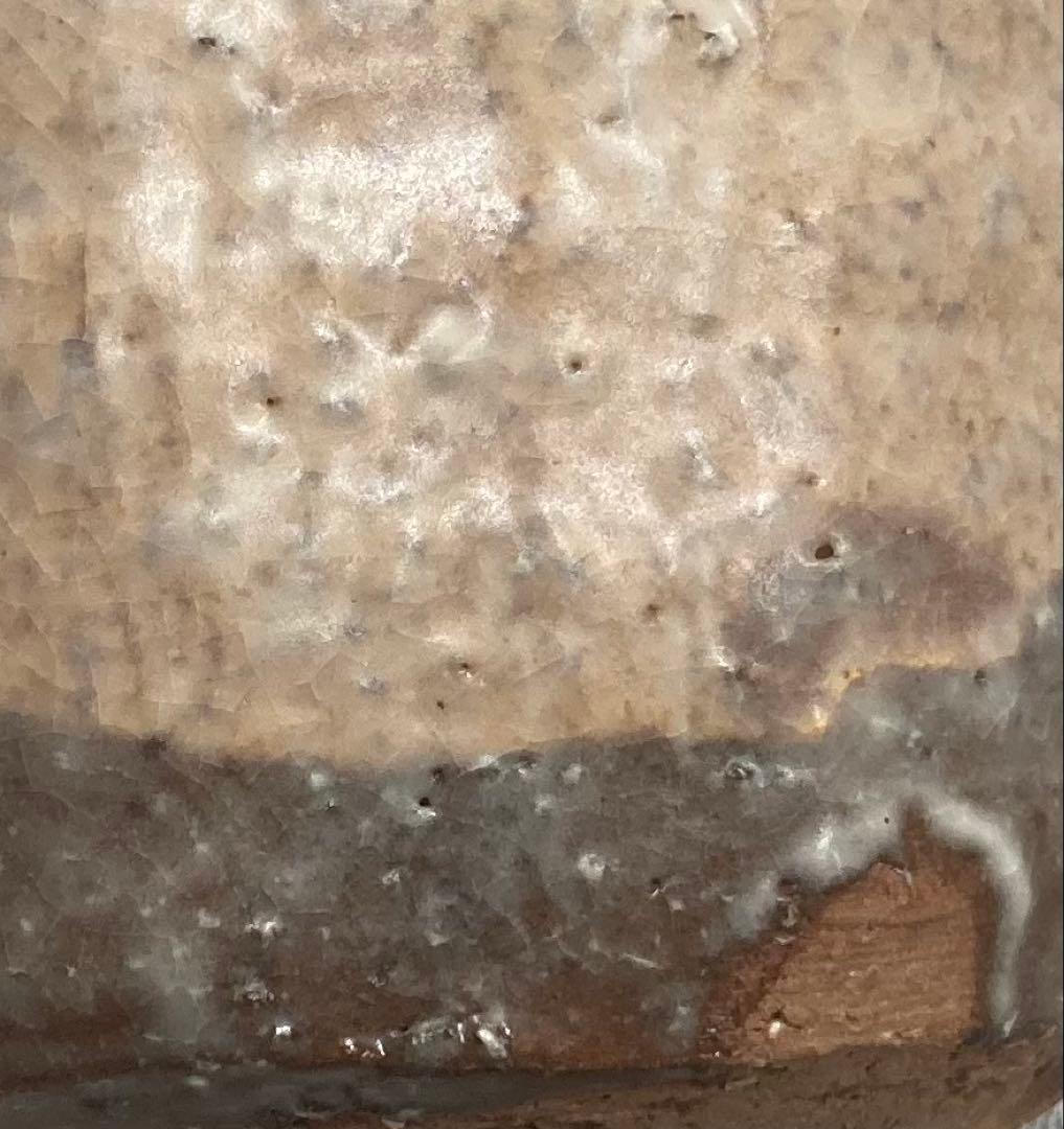 B470b「萩 湯呑」羽多野善蔵作　共布共箱　指月窯　陶歴書付