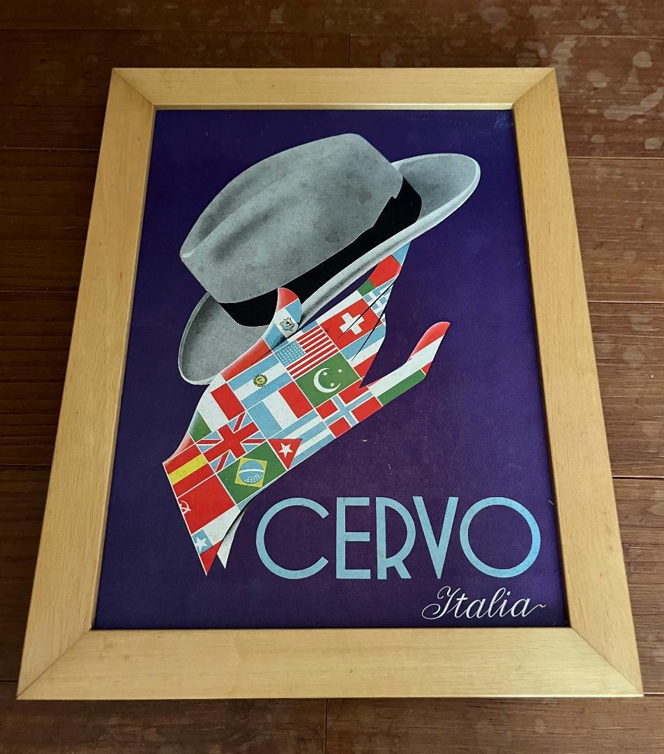CERVO Italia 版画 額入　レトロアート