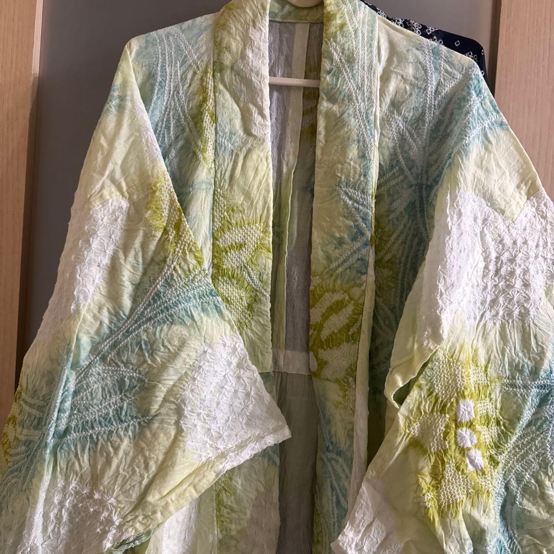 有松絞り　浴衣　花しぼり