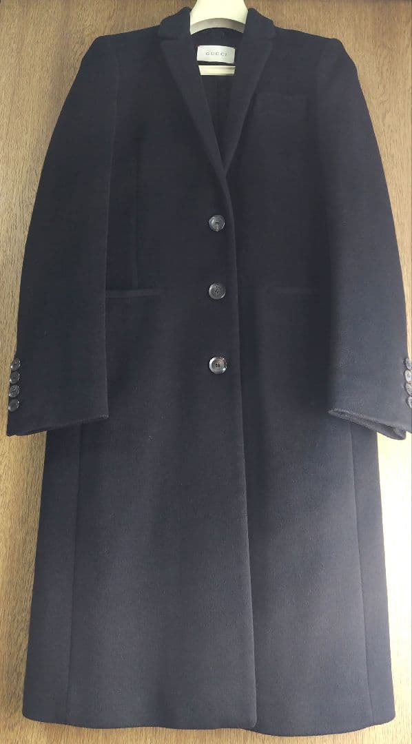 GUCCI ブラック チェスターコート 42 レディース