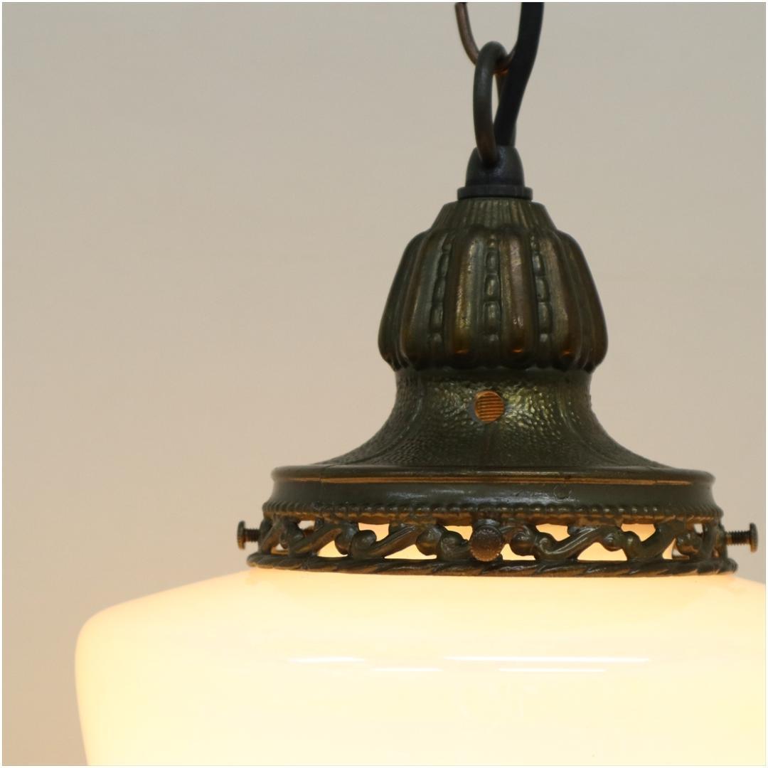 アンティーク調 ガラス ペンダントライト ランプ 1灯 真鍮 アールヌーボー