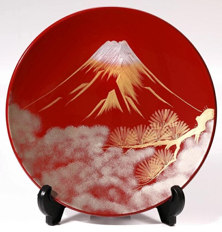 山田平安堂 飾皿 富士に松