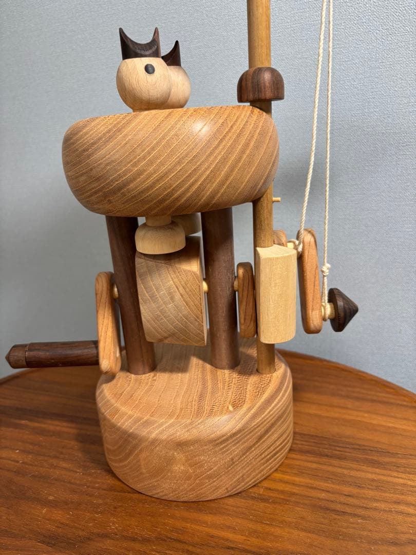 木の動く玩具 大 (カラクリ玩具)