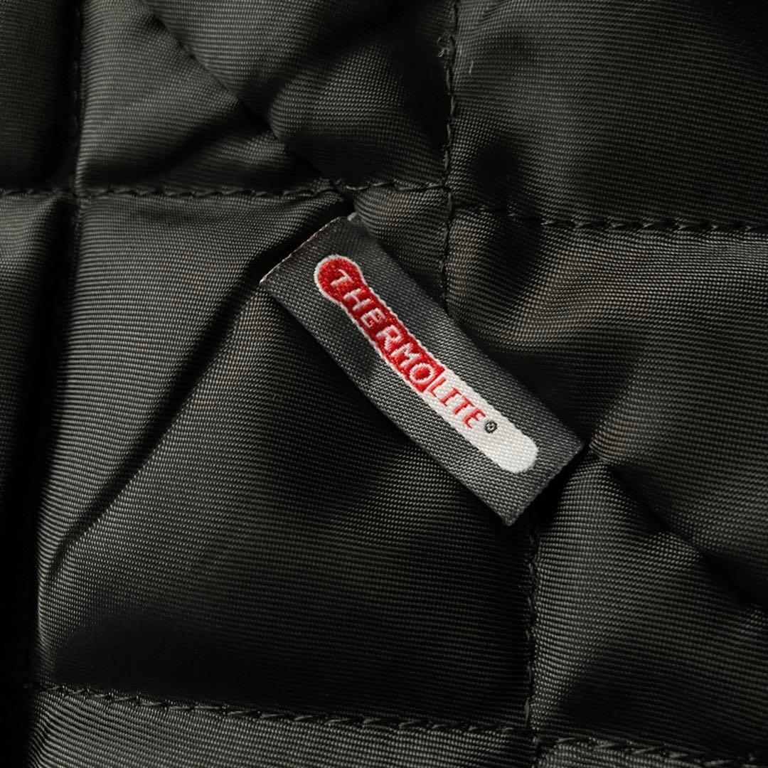 美品 ナノユニバース レザージャケット 羊革 キルティング ブラック 黒 L