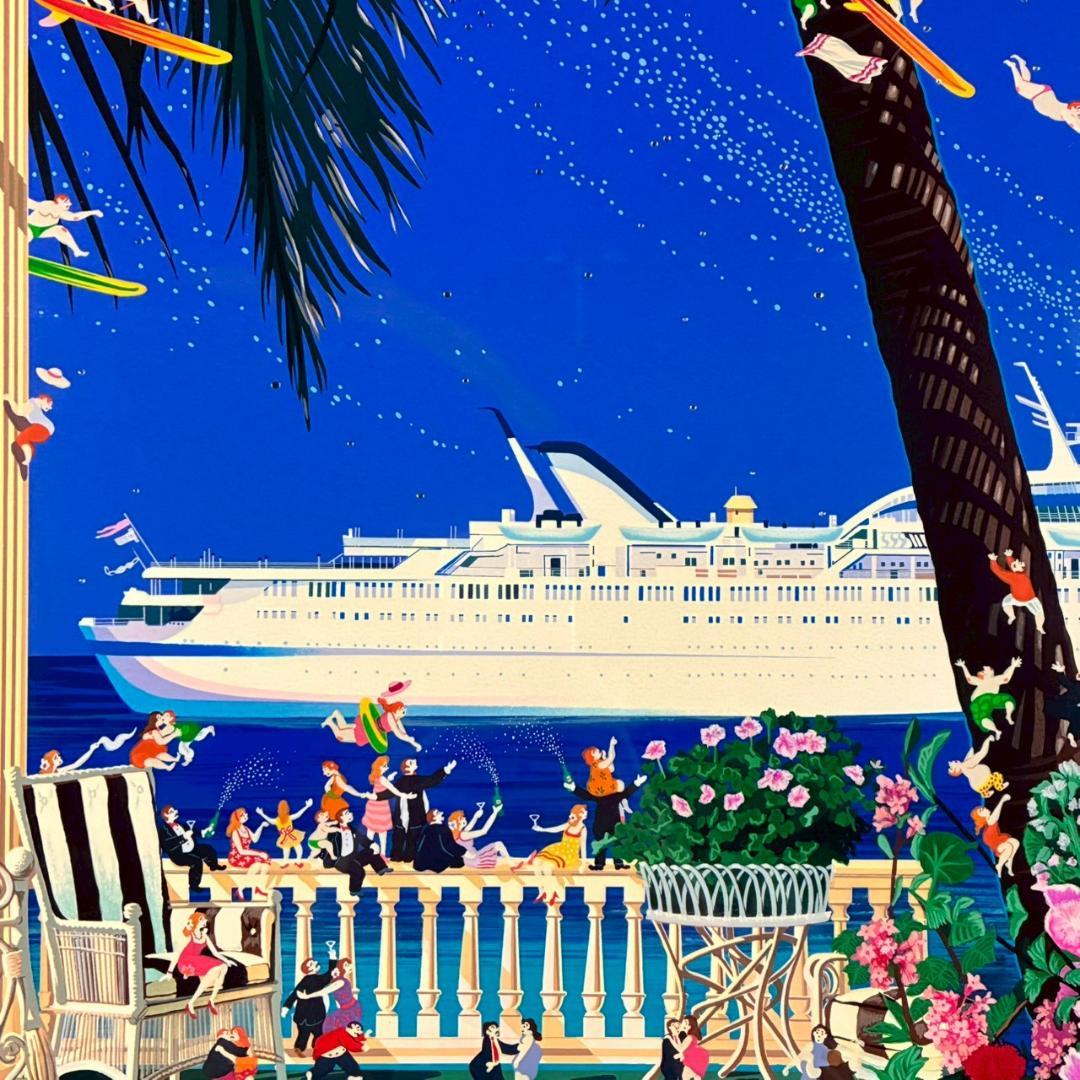 ヒロ・ヤマガタ「スターライトクルージング」シルクスクリーン 大作 直筆サイン入り