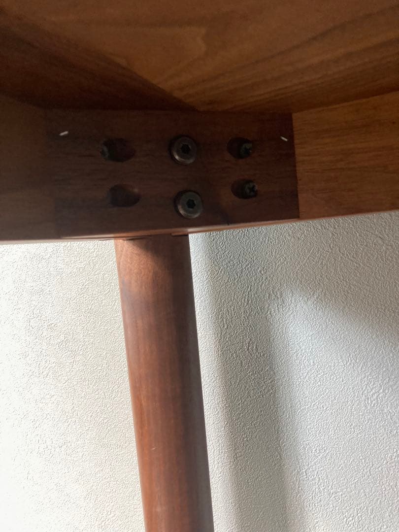 美品　宮崎椅子製作所　MMテーブル　ウォールナット無垢　オイル　丸脚