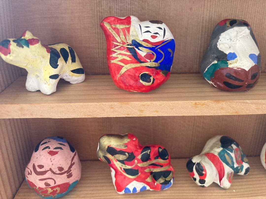 四国 高松・宮内フサの『つまみ人形』郷土玩具 陶器 置物セット