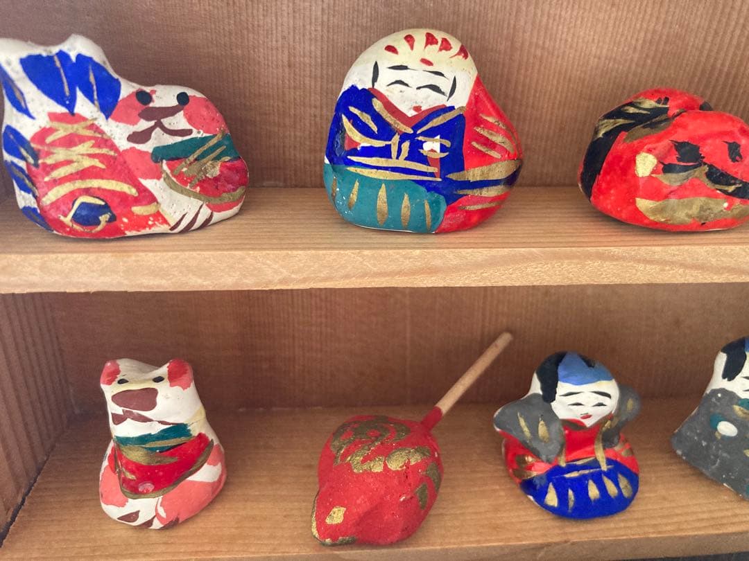 四国 高松・宮内フサの『つまみ人形』郷土玩具 陶器 置物セット