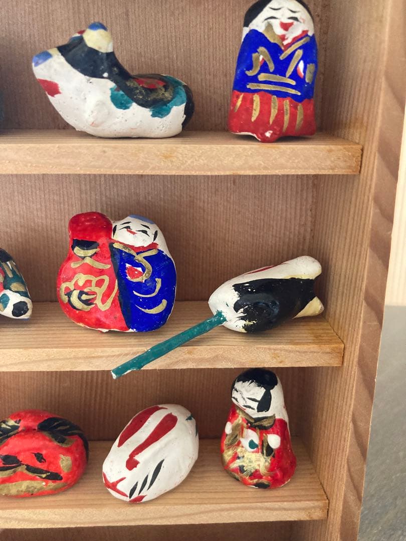 四国 高松・宮内フサの『つまみ人形』郷土玩具 陶器 置物セット